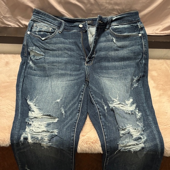 Judy Blue Dark Wash Denim Jeans - Picture 1 of 13
